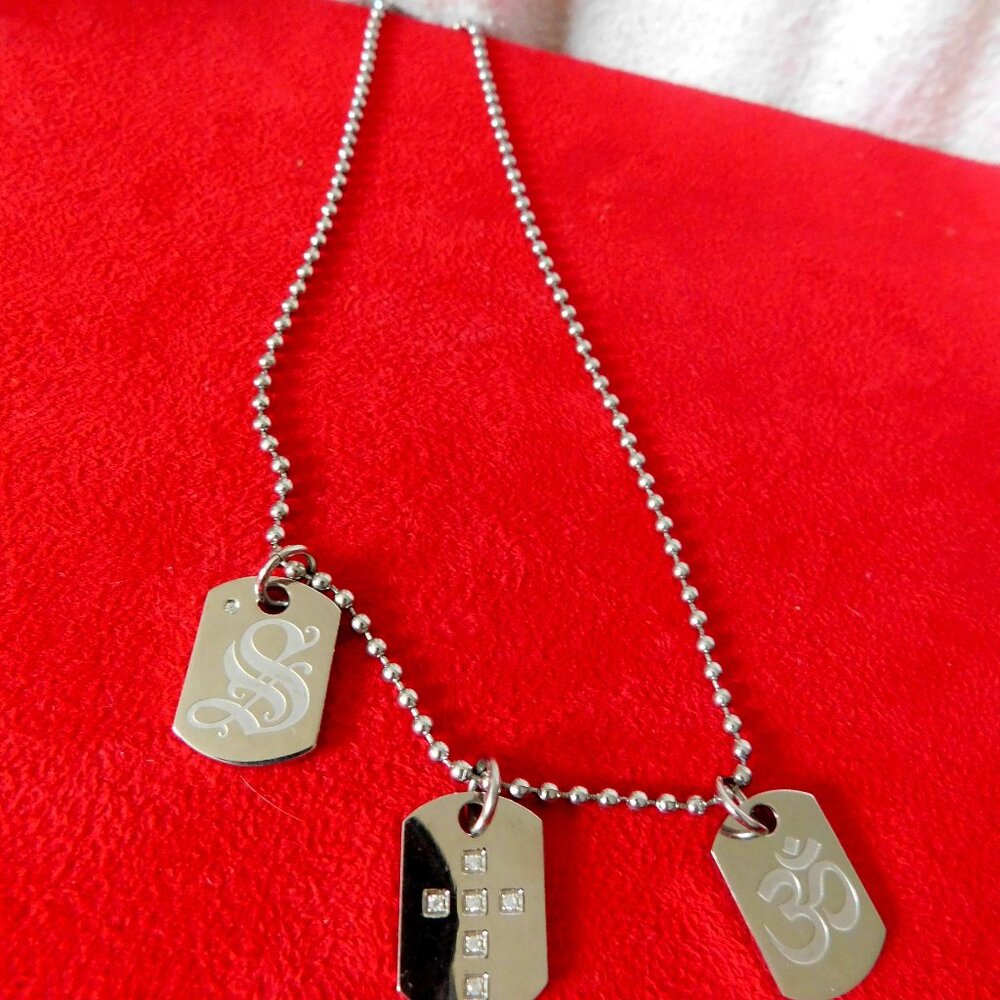 Men's Simmons 3 Dog Tag Necklace